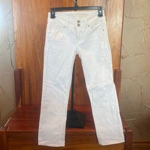 American Eagle 00 Regular Artist Crop Stretch Jeans White